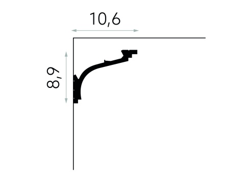 Listwa sufitowa/karniszowa MD110 8,9x10,6x200cm Mardom