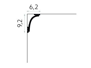 Listwa sufitowa/karniszowa MD111 9,2x6,2x200cm Mardom