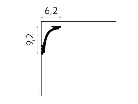 Listwa sufitowa/karniszowa MD111 9,2x6,2x200cm Mardom