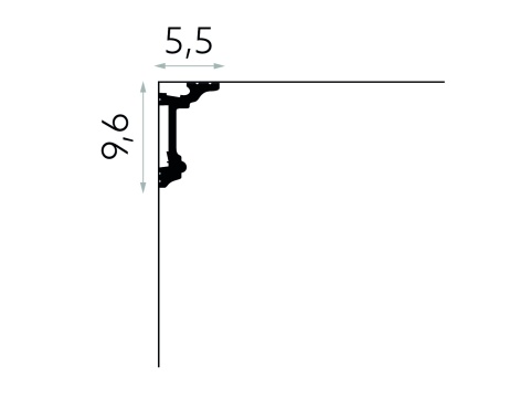 Listwa sufitowa/karniszowa MD137 9,6x5,5x200cm Mardom