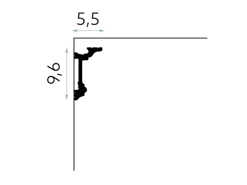 Listwa sufitowa/karniszowa MD137 9,6x5,5x200cm Mardom