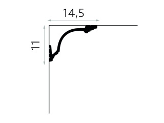 Listwa sufitowa/karniszowa MD156 11x14,5x200cm Mardom