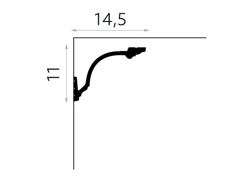 Listwa sufitowa/karniszowa MD156 11x14,5x200cm Mardom