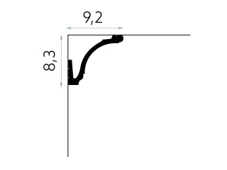 Listwa sufitowa/karniszowa MD161 8,3x9,2x200cm Mardom