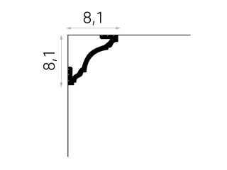 Listwa sufitowa/karniszowa MD213 8,1x8,1x200cm Mardom