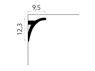 Listwa sufitowa/karniszowa QL011 12,3x9,5x200cm Mardom