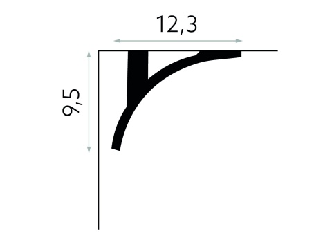 Listwa sufitowa/karniszowa QL011 12,3x9,5x200cm Mardom