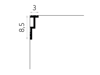 Listwa sufitowa/karniszowa QL024 8,5x3x200cm Mardom