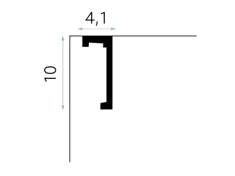 Listwa sufitowa/karniszowa QL026 10x4,1x240cm Mardom