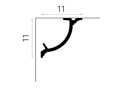 Listwa sufitowa/karniszowa QL027 11x11x200cm Mardom