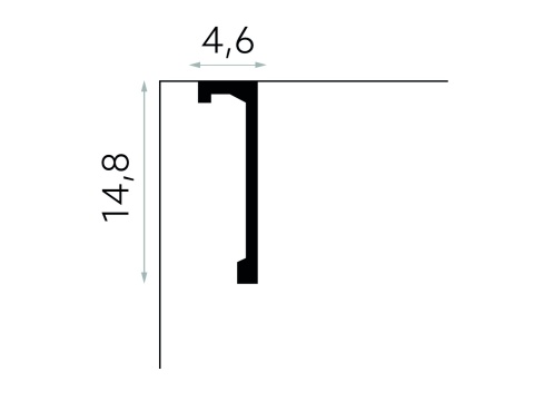 Listwa sufitowa/karniszowa QL036H 14,8x4,6x300cm Mardom