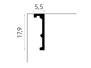 Listwa sufitowa/karniszowa QL056 17,9x5,5x240cm Mardom