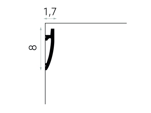 Listwa wielofunkcyjna MD030 8x1,7x200cm Mardom