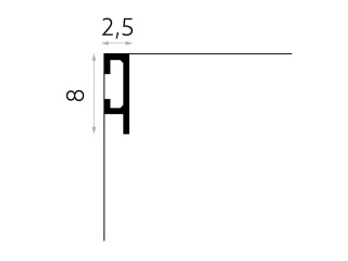 Listwa wielofunkcyjna QL019 8x2,5x200cm Mardom