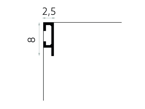 Listwa wielofunkcyjna QL019 8x2,5x200cm Mardom