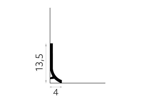Listwa wielofunkcyjna QS011 13,5x4x200cm Mardom